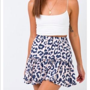 Princess Polly leopard mini skirt